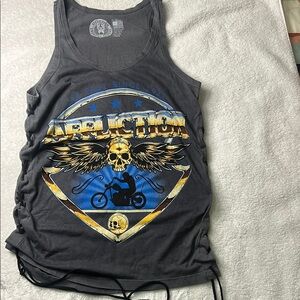 Affliction Gray Graphic Tank Top
